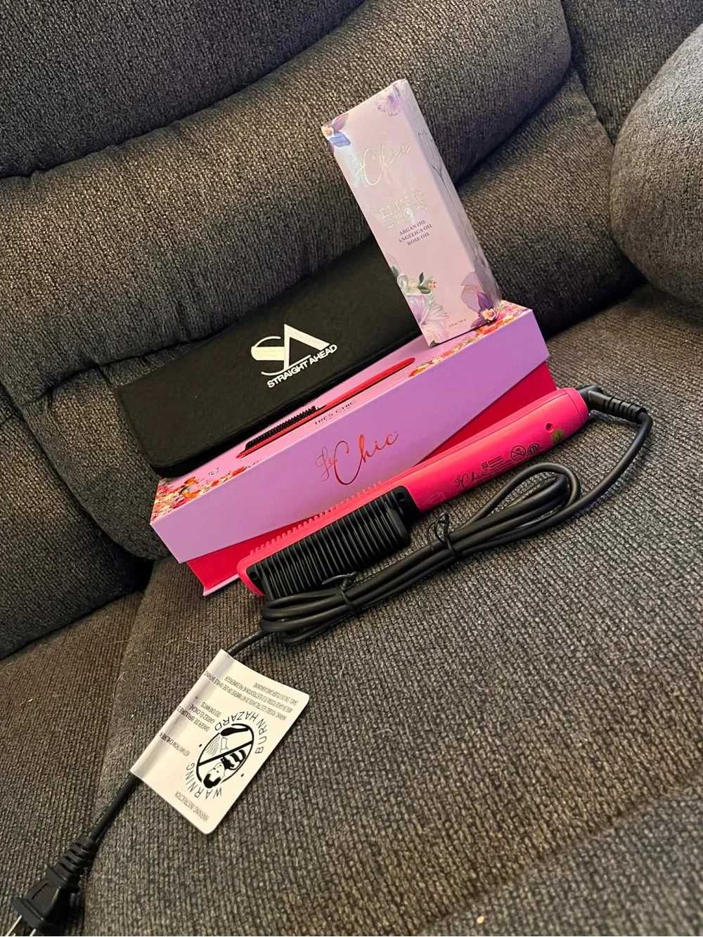 Le Chic Iconic Hair Straightening & Curling Comb Bundle - Brand New!